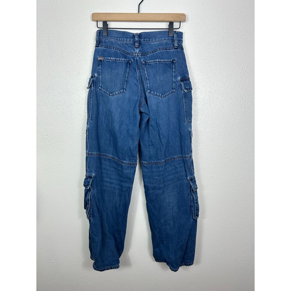 Alice + Olivia Cay Cargo Wide Leg Baggy Jeans Sz 25 - Picture 8 of 9